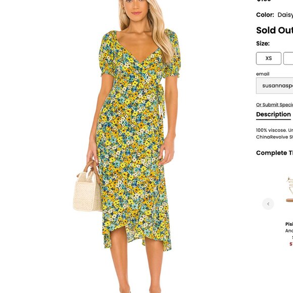 Talia dream in Daisy diamond dress, floral, LSPACE, yellow, Talia Dress Size s - Picture 2 of 13